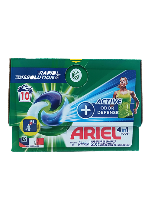 Ariel kapsulės 10 skalbimų 4in1 Active Odor Defence