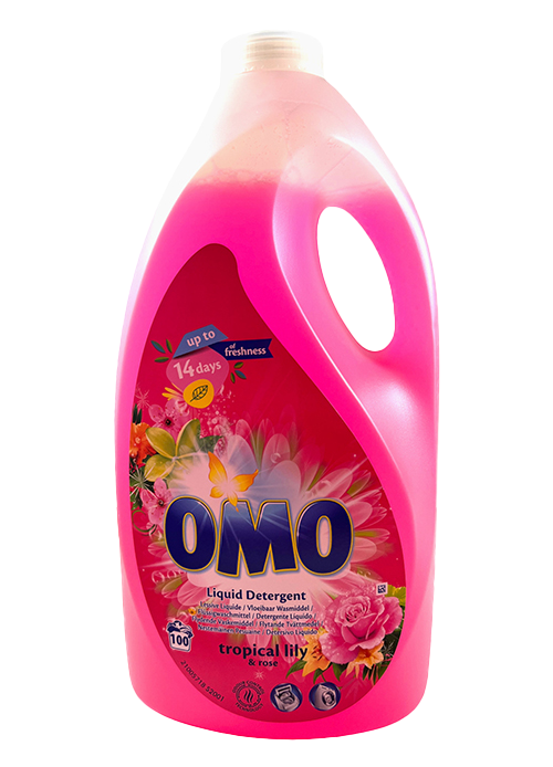 OMO skalbimo gelis 100 skalbimų Universal Tropical Lily 5 l