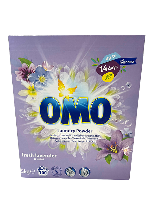 OMO skalbimo milteliai 100 skalbimų Universal Lavender 5 kg