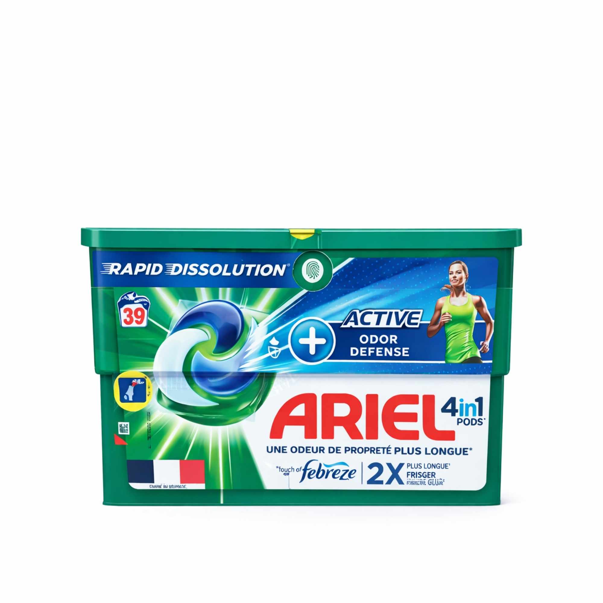 ARIEL 4in1 PODS Active Odor Defense 39 Kapsulės