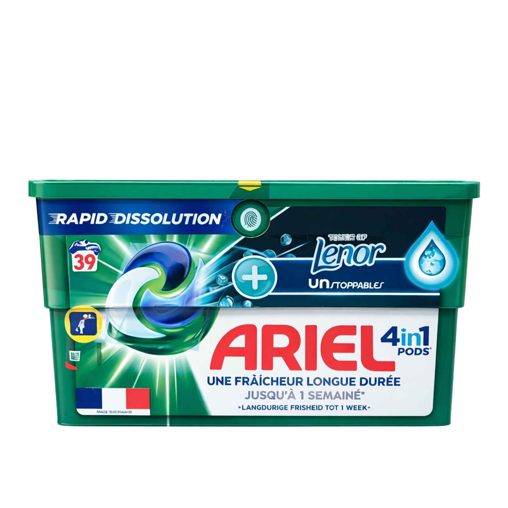 ARIEL 4in1 PODS Touch of Lenor Unstoppables 39 Kapsulės