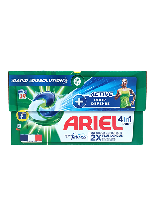 ARIEL 4in1 PODS Active Odor Defense 39 Kapsulės