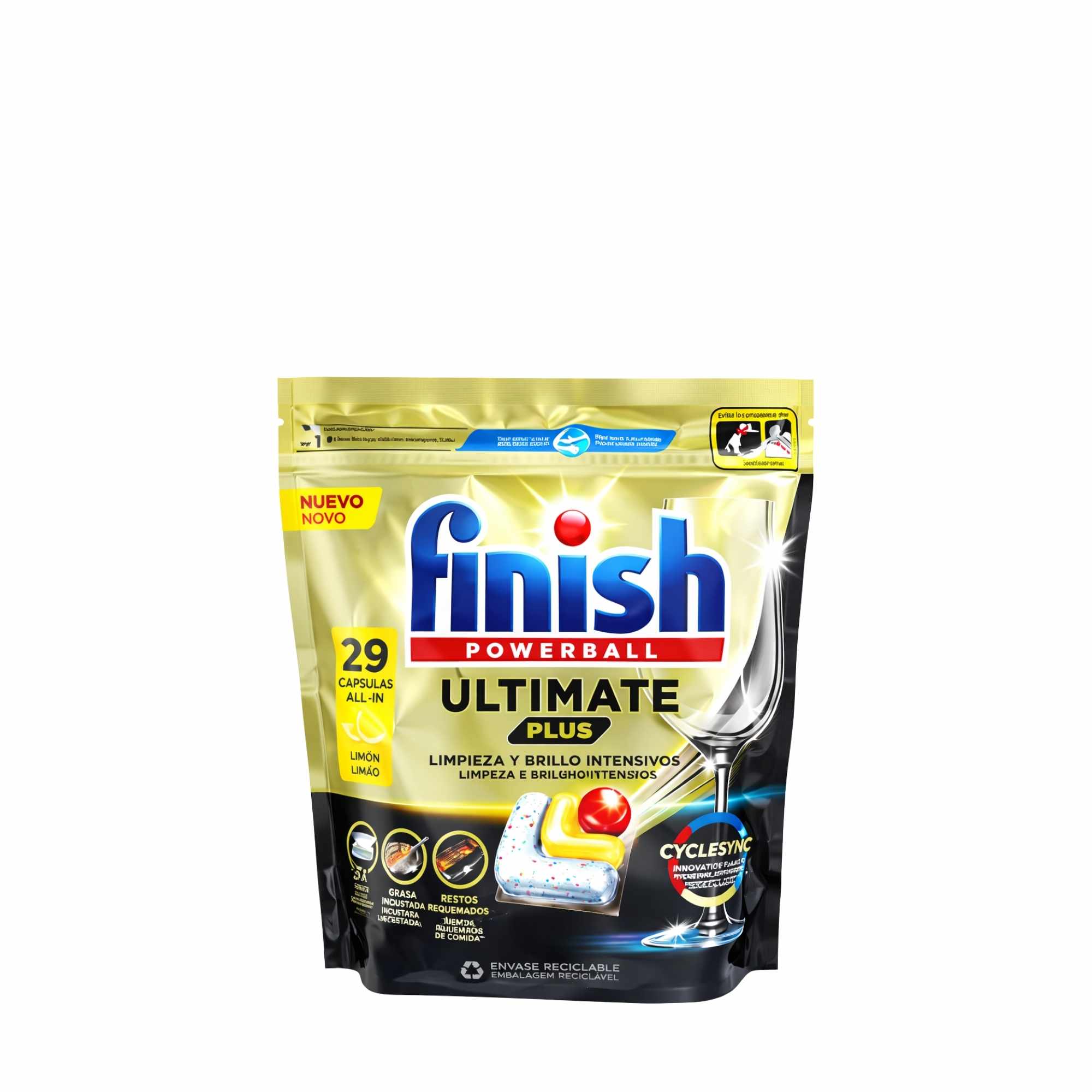Finish Ultimate Plus indaplovių tabletės Lemon 29 vnt.