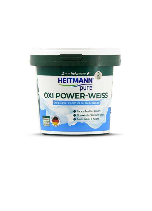 Heitmann Pure Oxi Power-Weiss baliklis baltai skalbiniams 500g.