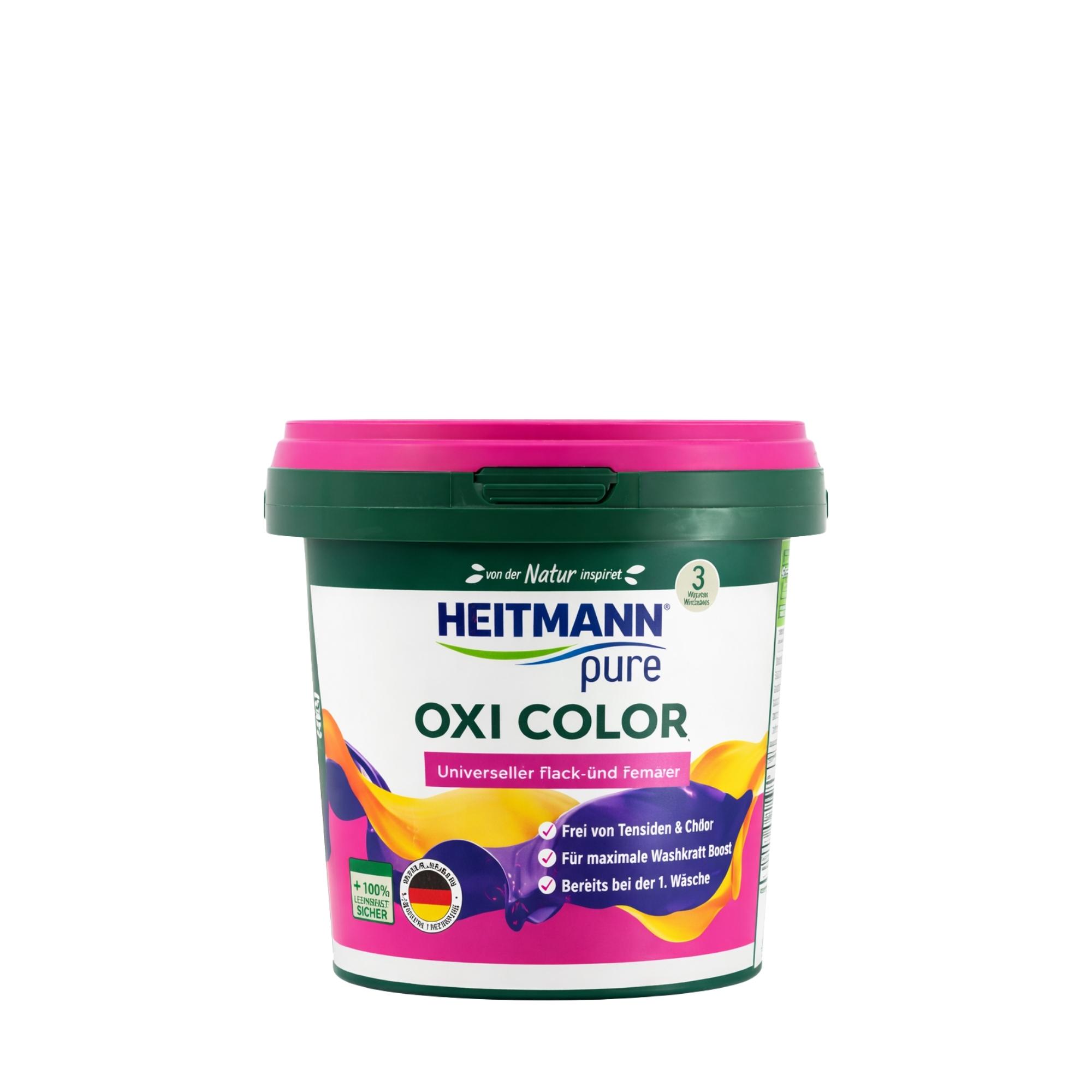 Heitmann Pure Oxi Color dėmių ir riebalų valiklis spalvotiems audiniams 500 g