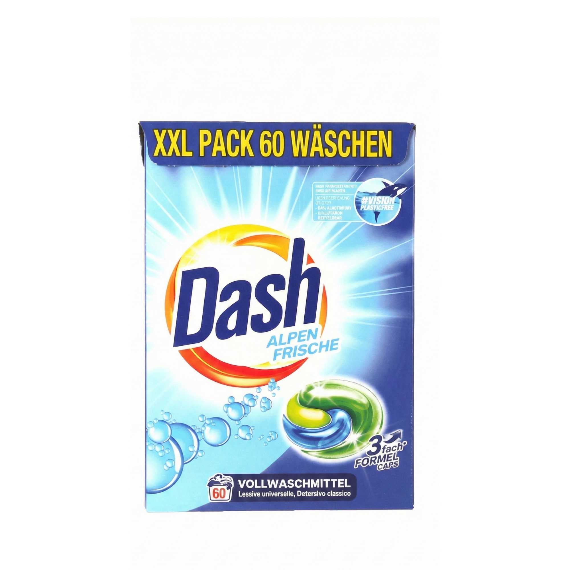 Dash 3in1 kapsulės „Alpių gaiva“ 60 skalbimų