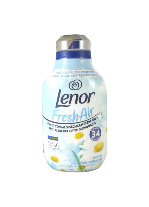 Lenor Fresh Air „Sensitive“ audinių minkštiklis 476 ml (34 skalbimai)