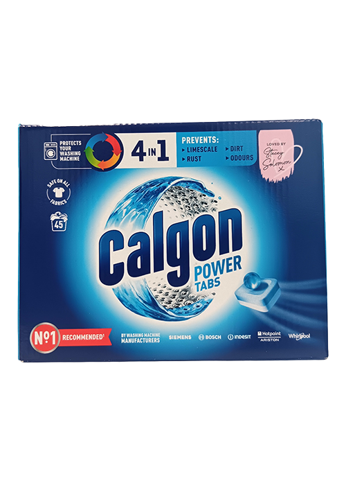 Calgon 4in1 apsauginės tabletės skalbimo mašinai, 45 vnt.