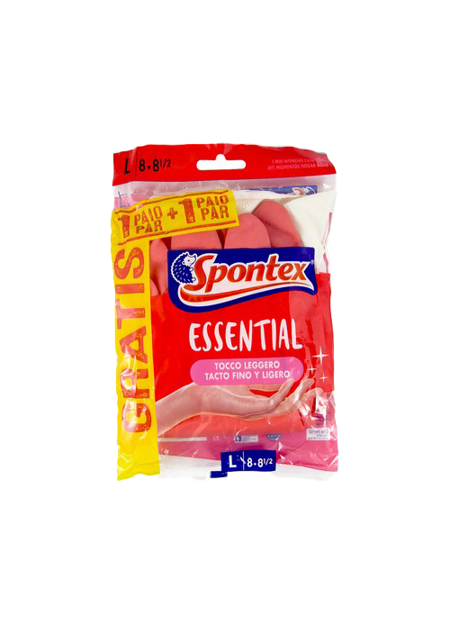 Spontex guminės pirštinės Essential (dydis L), 1+1 pora