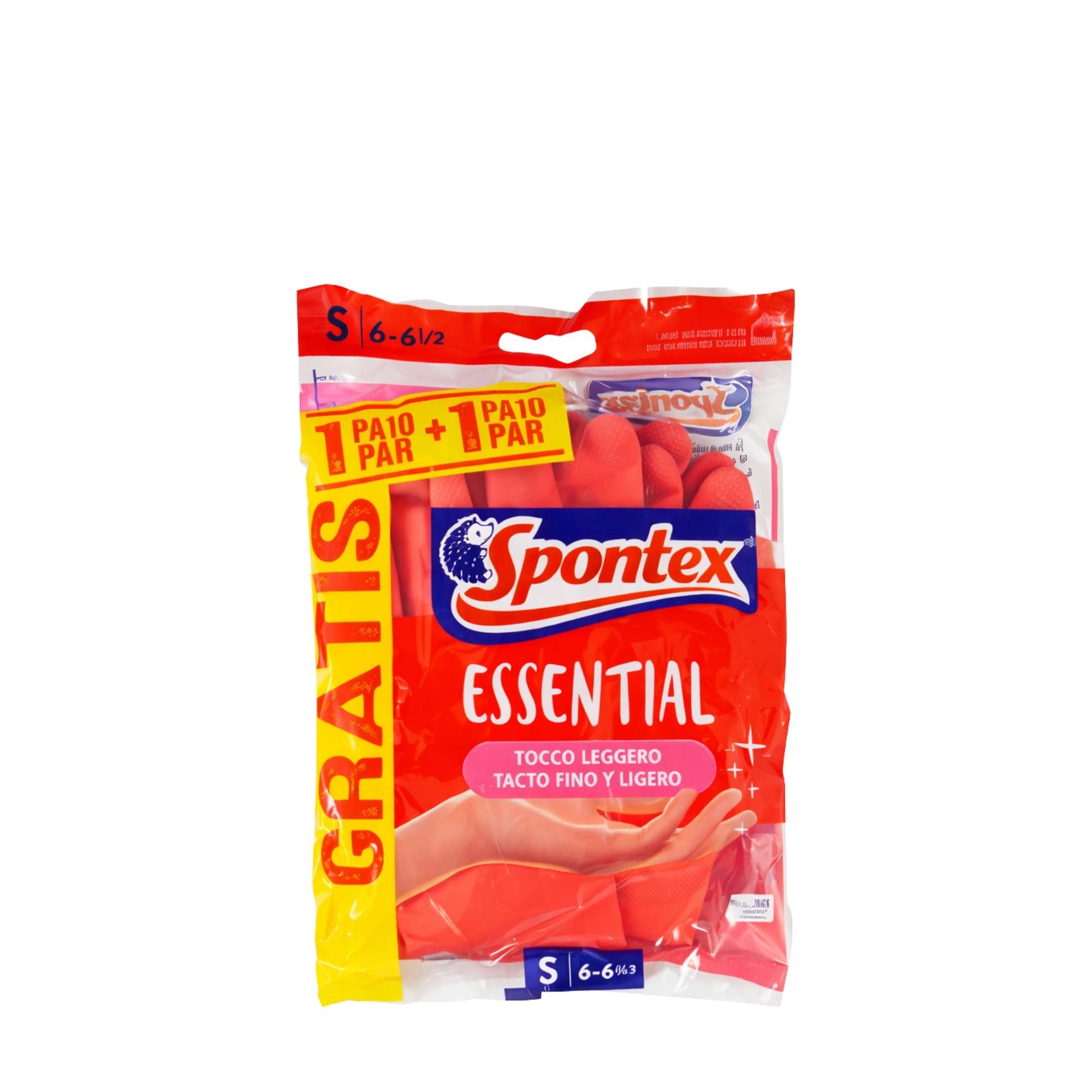 Spontex guminės pirštinės Essential (1+1 pora), dydis S