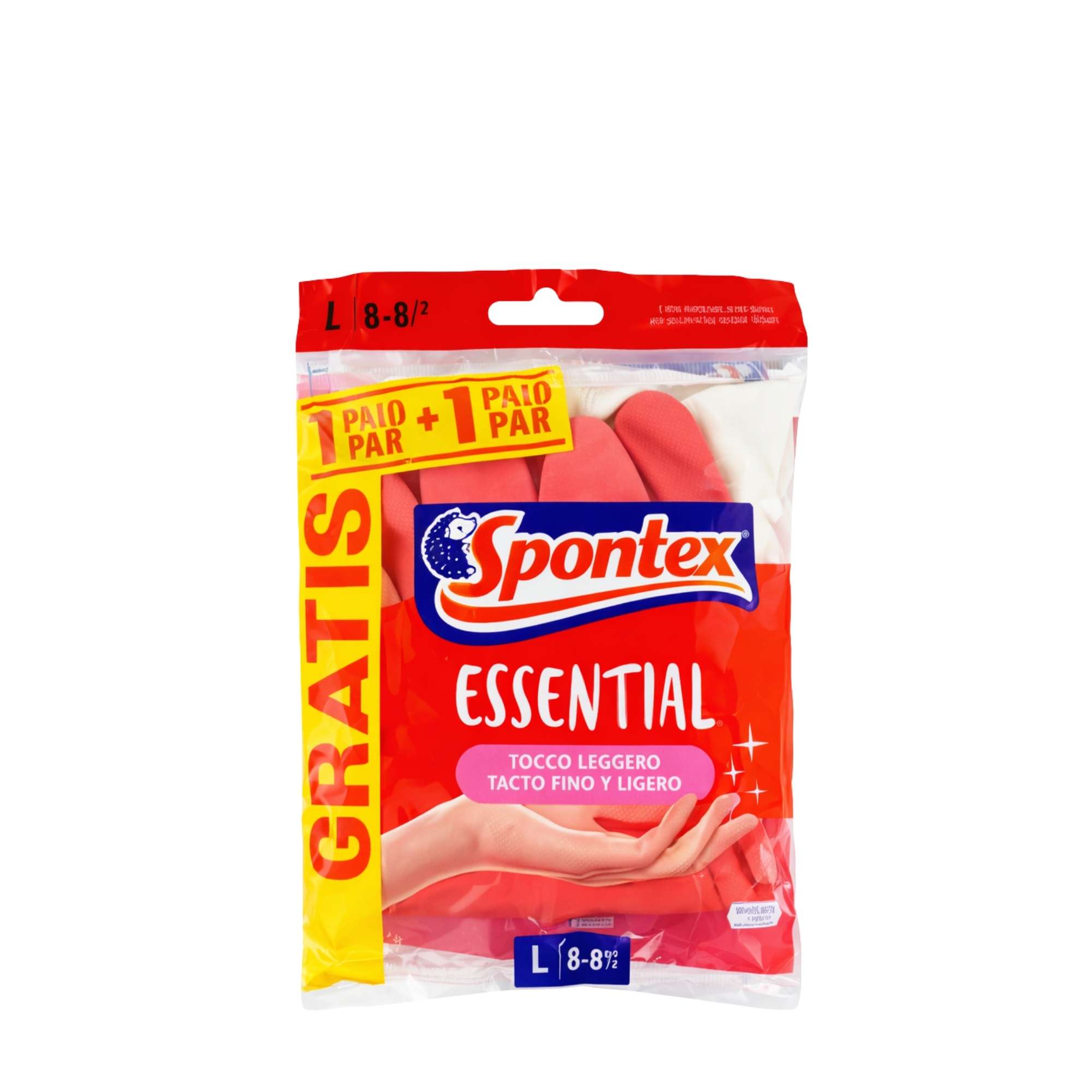 Spontex guminės pirštinės Essential (dydis L), 1+1 pora