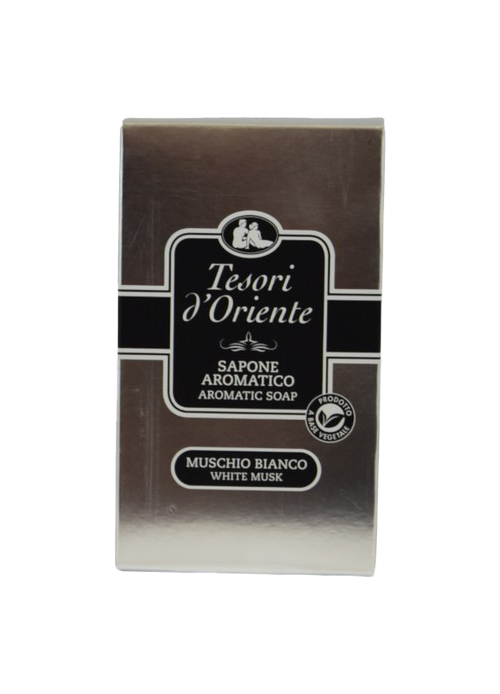 Tesori d'Oriente aromatinis muilas Muschio Bianco su baltuoju musku, 125g.
