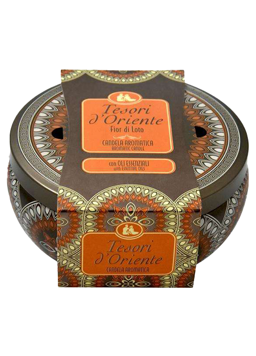 Tesori d'Oriente aromatinė žvakė su lotoso žiedais, 200 g.
