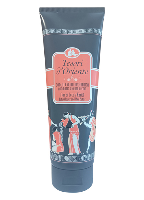Tesori d'Oriente dušo kremas su lotoso žiedais ir taukmedžio sviestu, 250 ml
