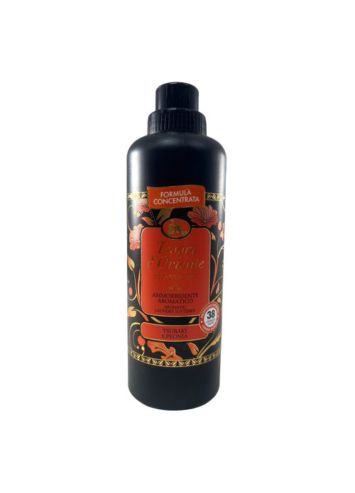 Tesori d'Oriente skalbinių minkštiklis Japanese Spa su tsubaki (japoniškos kamelijos) ir bijūnais, 760 ml (38 skalbimams)