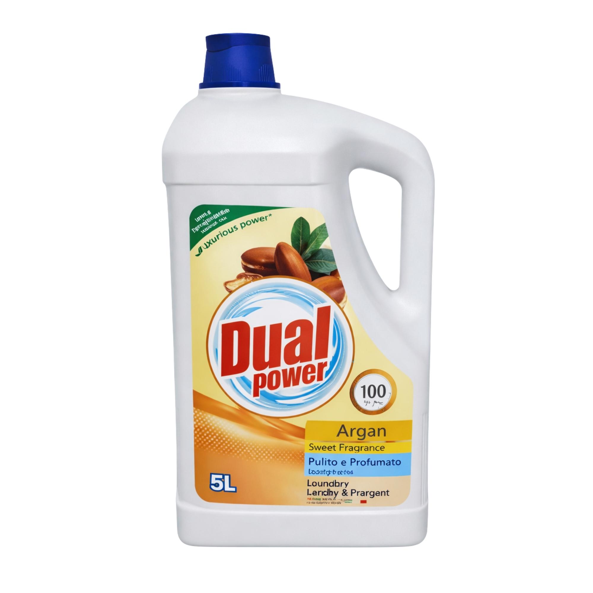 DUAL POWER ARGAN 5 l skalbimo gelis (100 skalbimų) su švelniu argano aromatu