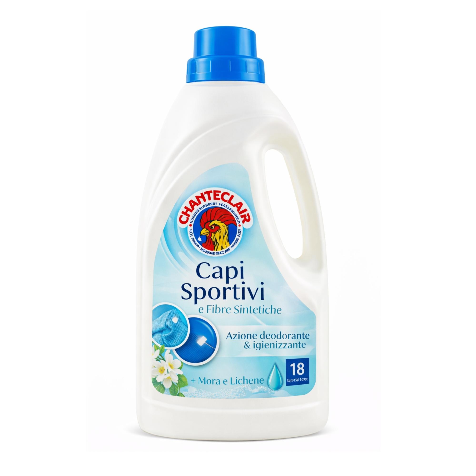 Chanteclair Capi Sportivi e Fibre Sintetiche – skystas skalbiklis sportinei aprangai ir sintetiniams audiniams 900ML 18 skalbimu