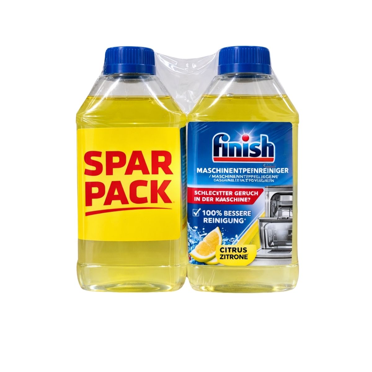 Finish Dishwasher Cleaner Lemon indaplovės valiklis 2 × 250 ml – valiklis indaplovės